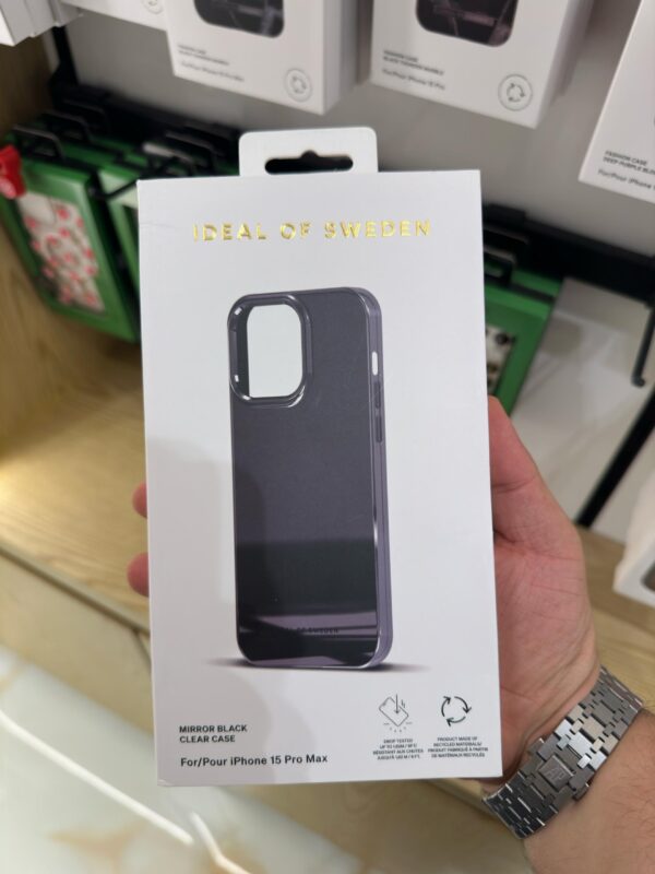 Ideal Of Sweden Clear Case iPhone 15PM Tinted Black