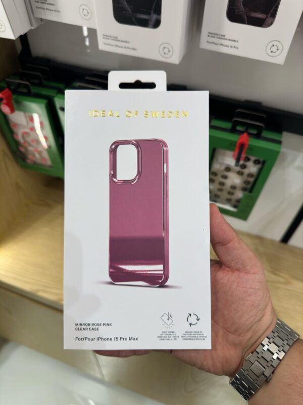 Ideal Of Sweden Mirror Case iPhone 15PM Mirror Rose Pink