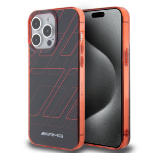 AMG DOUBLE LAYER CASE LARGE RHOMBUSES BLACK IP15 PRO MAX