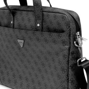 GUESS COMP. BAG PU TRIANGLE 4G BLACK 16