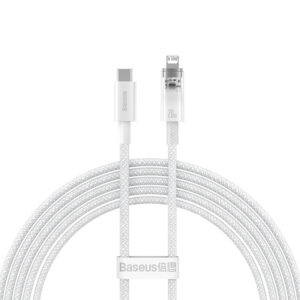 Baseus Explorer Series Fast Charging Cable With Smart Temperature Control Type-C to iP 20W 1m White
