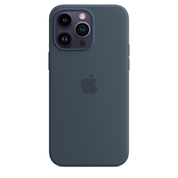 Apple iPhone 14 Pro Max Silicone Case With MagSafe - Strom Blue QU1