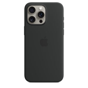 Apple iPhone 15 Pro Max Silicone Case With MagSafe - Black QU1