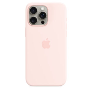 Apple iPhone 15 Pro Max Silicone Case With MagSafe - Light Pink QU1