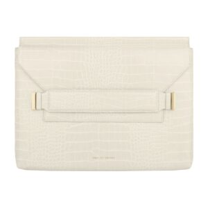 IDEAL OF SWEDEN June Laptop Sleeve 16" Cream Beige Croco